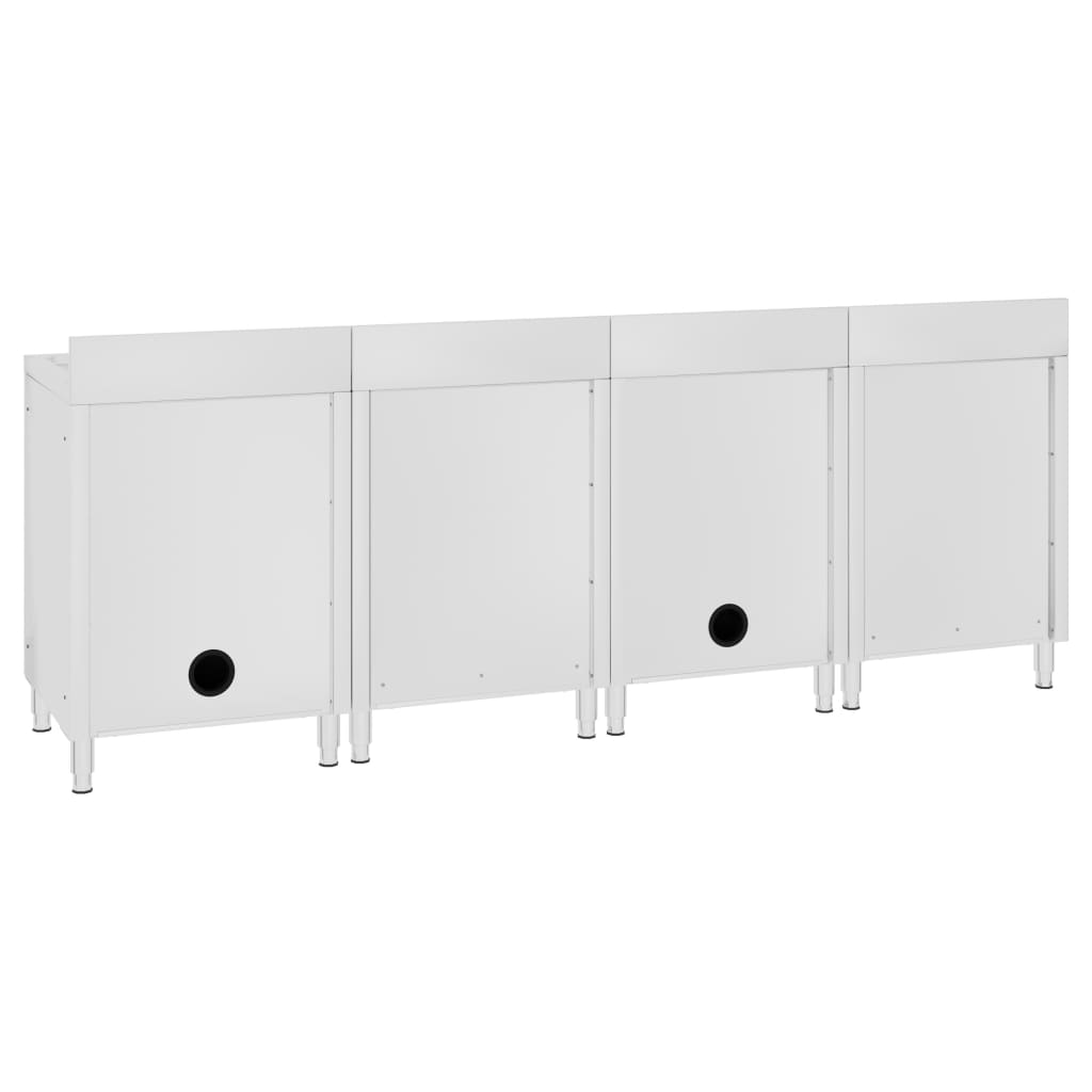 Wastafelkast commercieel 240x60x96 cm roestvrij staal is nu te koop bij PeponiXL, paradijselijk wonen!
