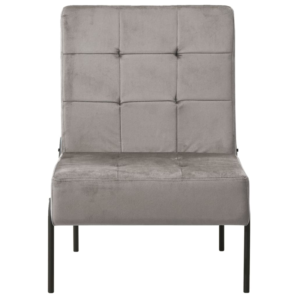 Relaxstoel 65x79x87 cm fluweel lichtgrijs is nu te koop bij PeponiXL, paradijselijk wonen!