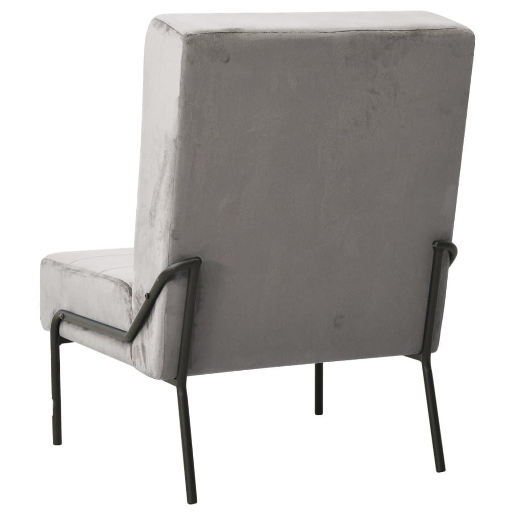 Relaxstoel 65x79x87 cm fluweel lichtgrijs is nu te koop bij PeponiXL, paradijselijk wonen!