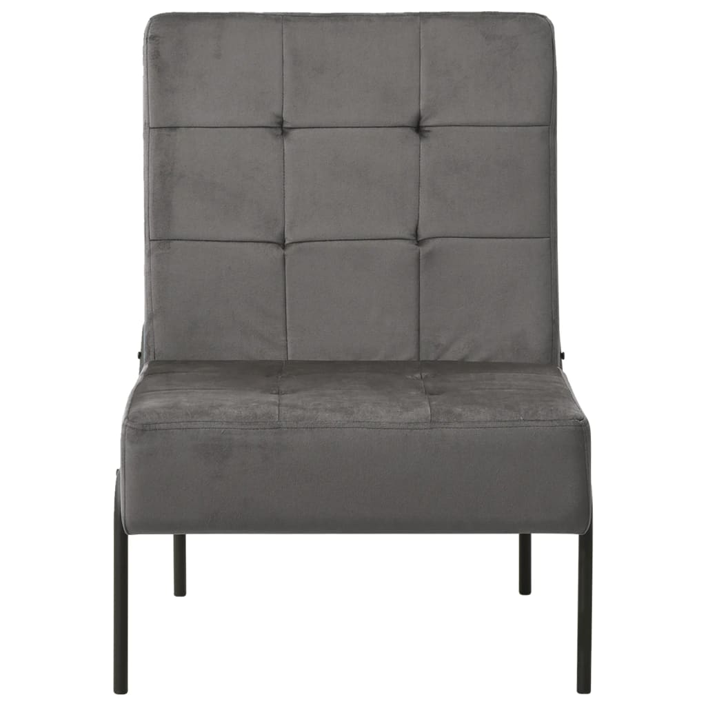 Relaxstoel 65x79x87 cm fluweel donkergrijs is nu te koop bij PeponiXL, paradijselijk wonen!