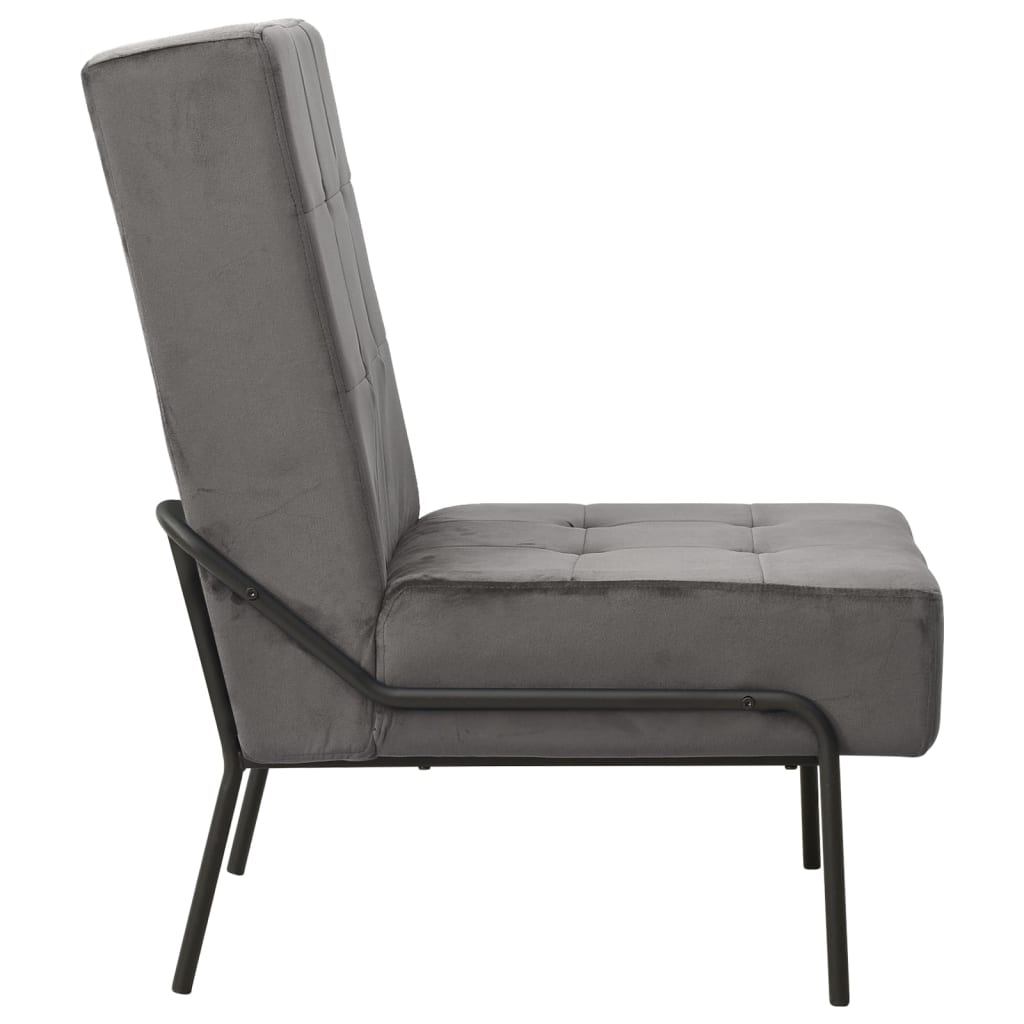 Relaxstoel 65x79x87 cm fluweel donkergrijs is nu te koop bij PeponiXL, paradijselijk wonen!