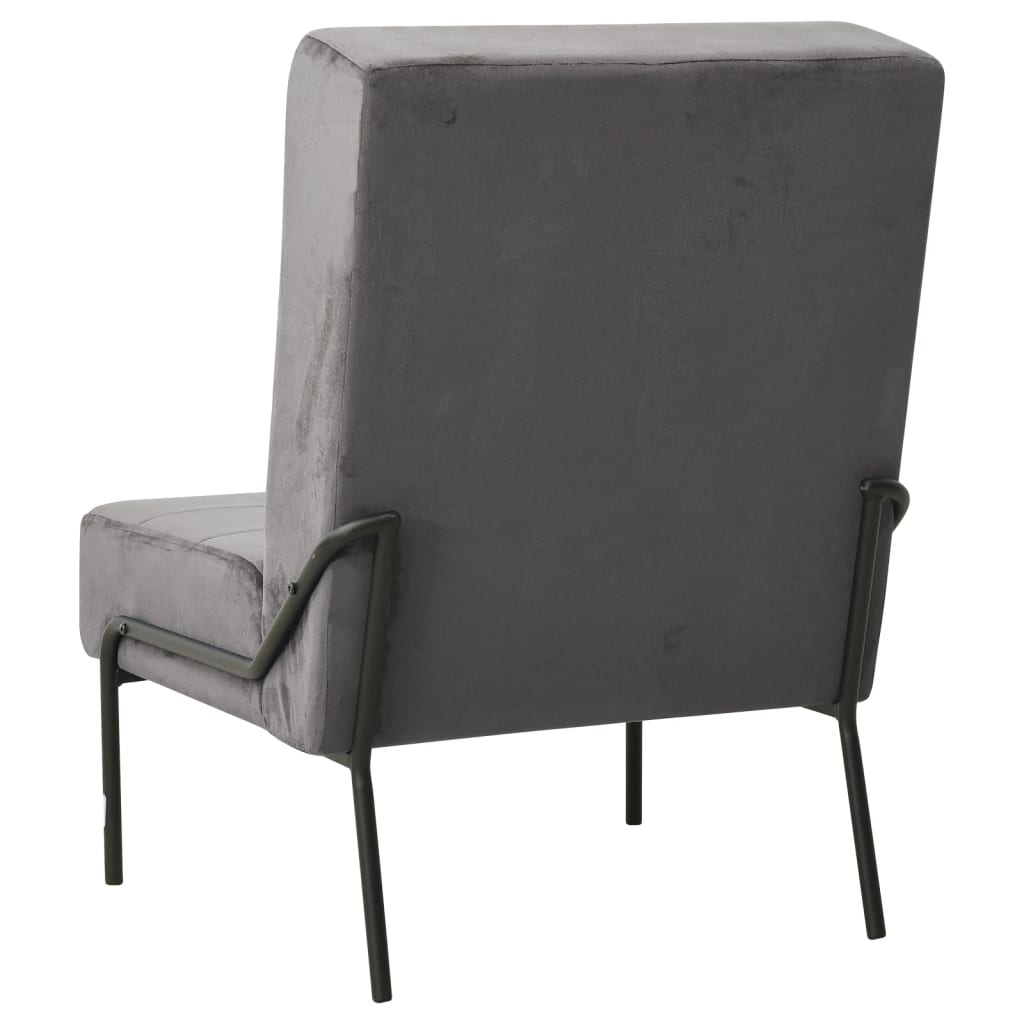 Relaxstoel 65x79x87 cm fluweel donkergrijs is nu te koop bij PeponiXL, paradijselijk wonen!