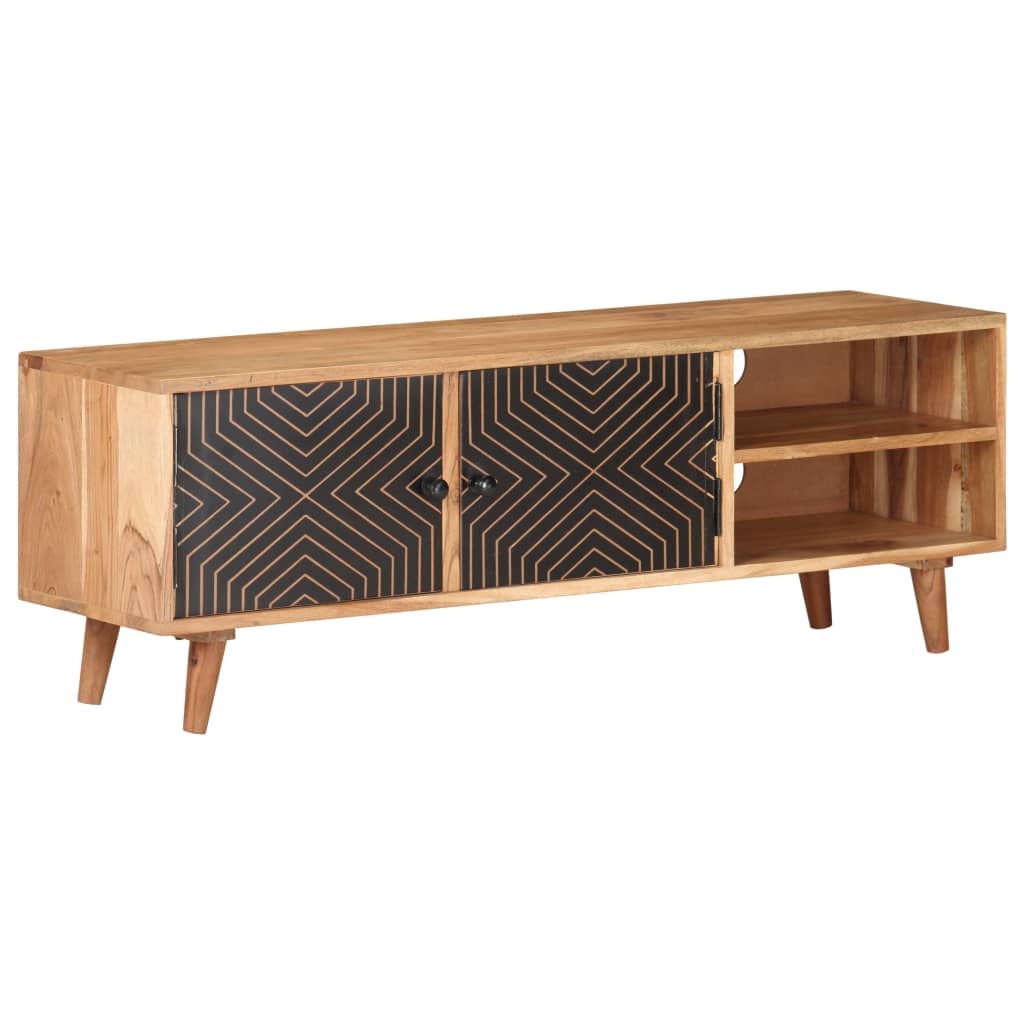 Tv-meubel 115x30x39 cm massief acaciahout is nu te koop bij PeponiXL, paradijselijk wonen!