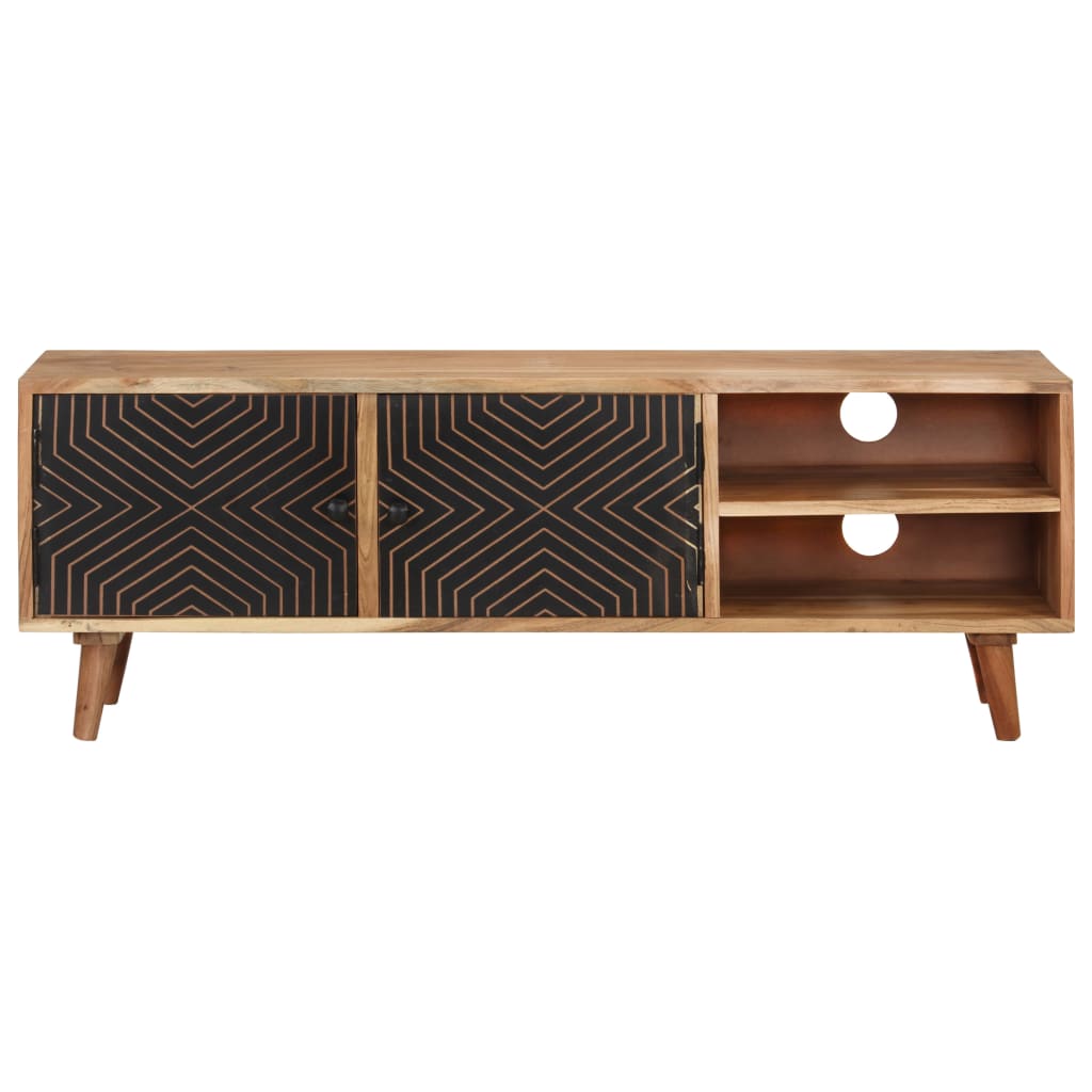 Tv-meubel 115x30x39 cm massief acaciahout is nu te koop bij PeponiXL, paradijselijk wonen!