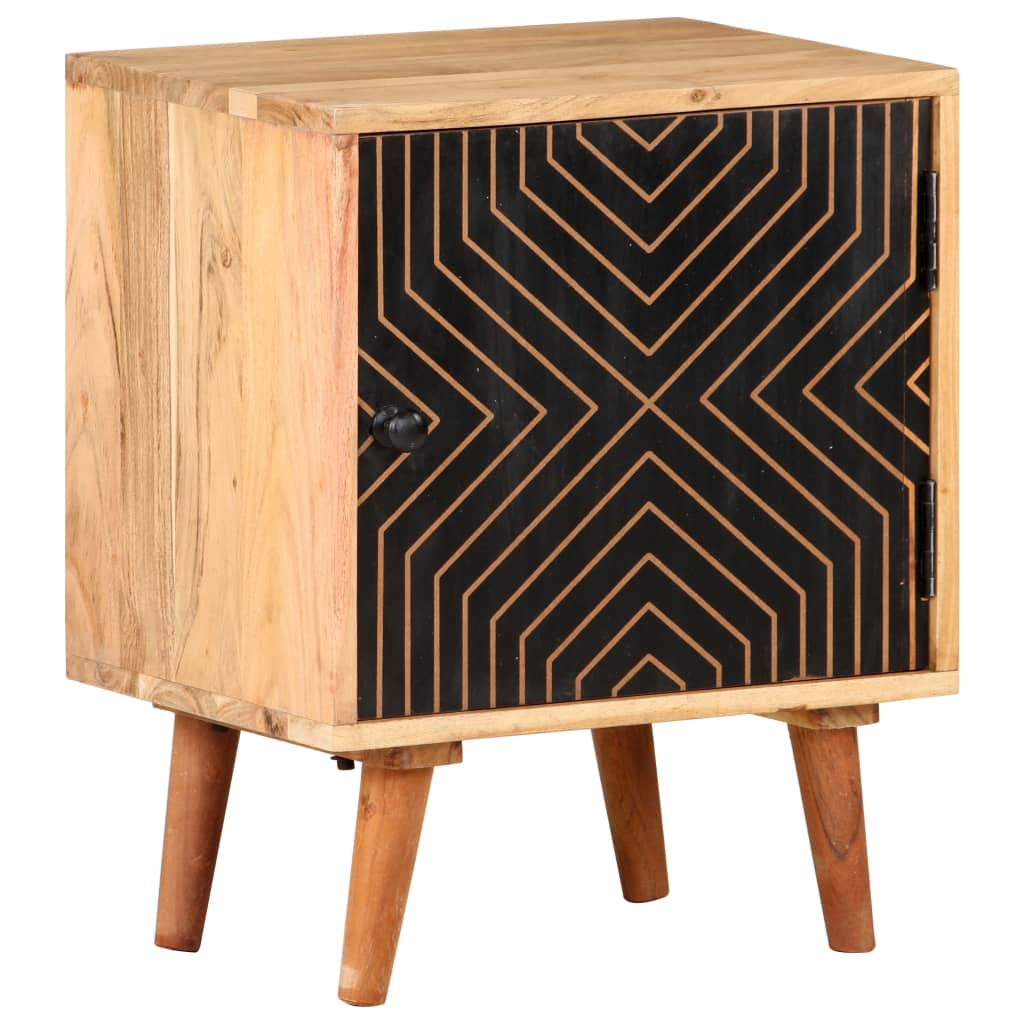 Nachtkastje 40x30x50 cm massief acaciahout is nu te koop bij PeponiXL, paradijselijk wonen!