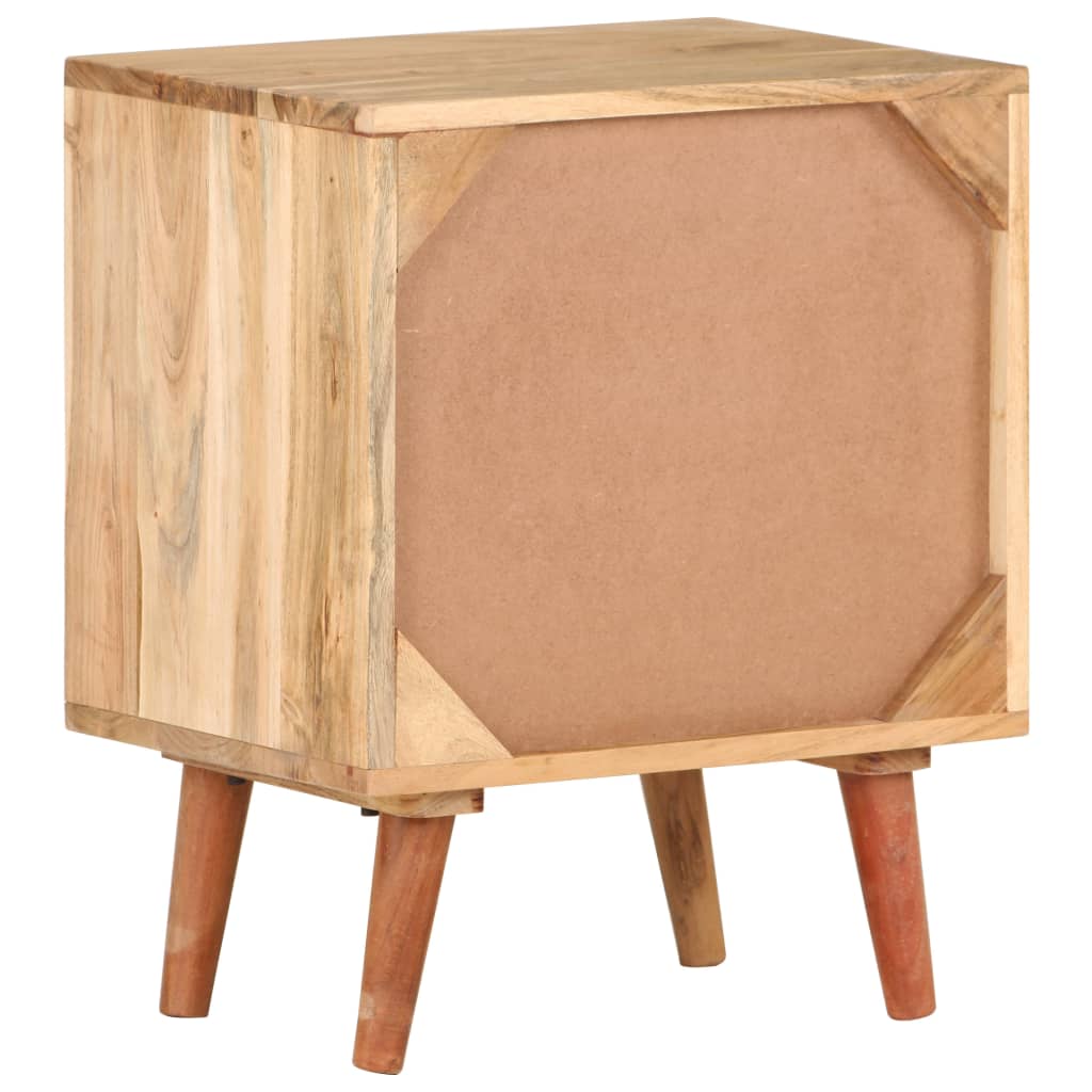 Nachtkastje 40x30x50 cm massief acaciahout is nu te koop bij PeponiXL, paradijselijk wonen!