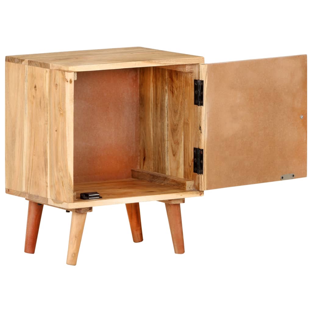 Nachtkastje 40x30x50 cm massief acaciahout is nu te koop bij PeponiXL, paradijselijk wonen!