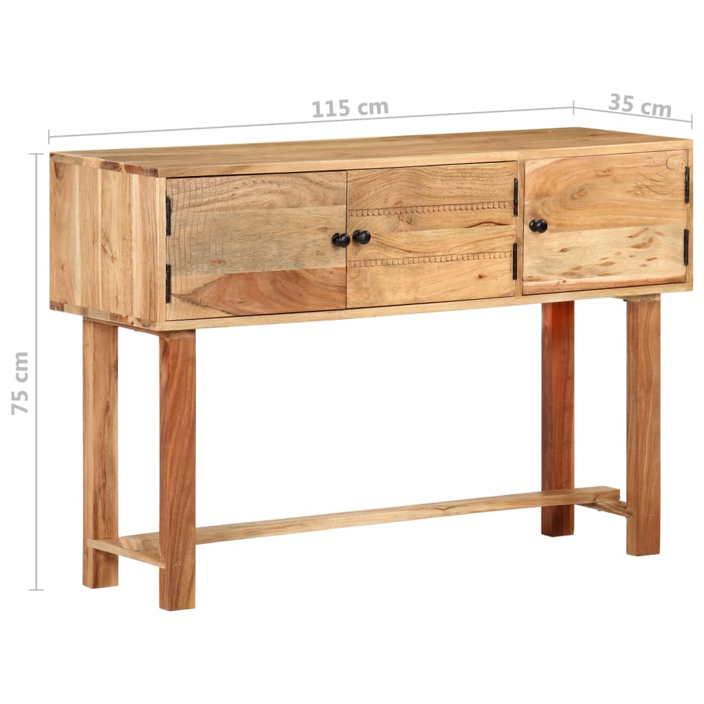 Dressoir 115x35x75 cm massief acaciahout is nu te koop bij PeponiXL, paradijselijk wonen!