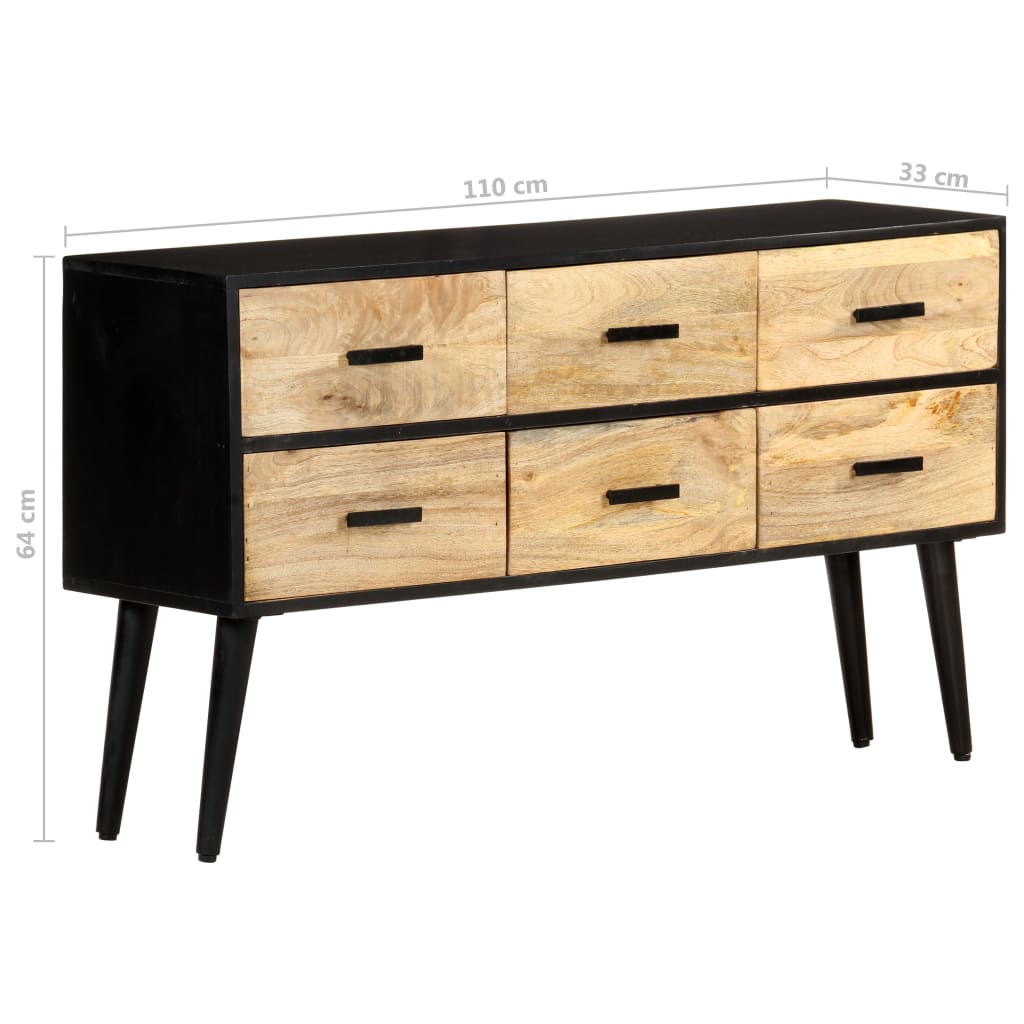Dressoir 110x33x64 cm massief mangohout is nu te koop bij PeponiXL, paradijselijk wonen!