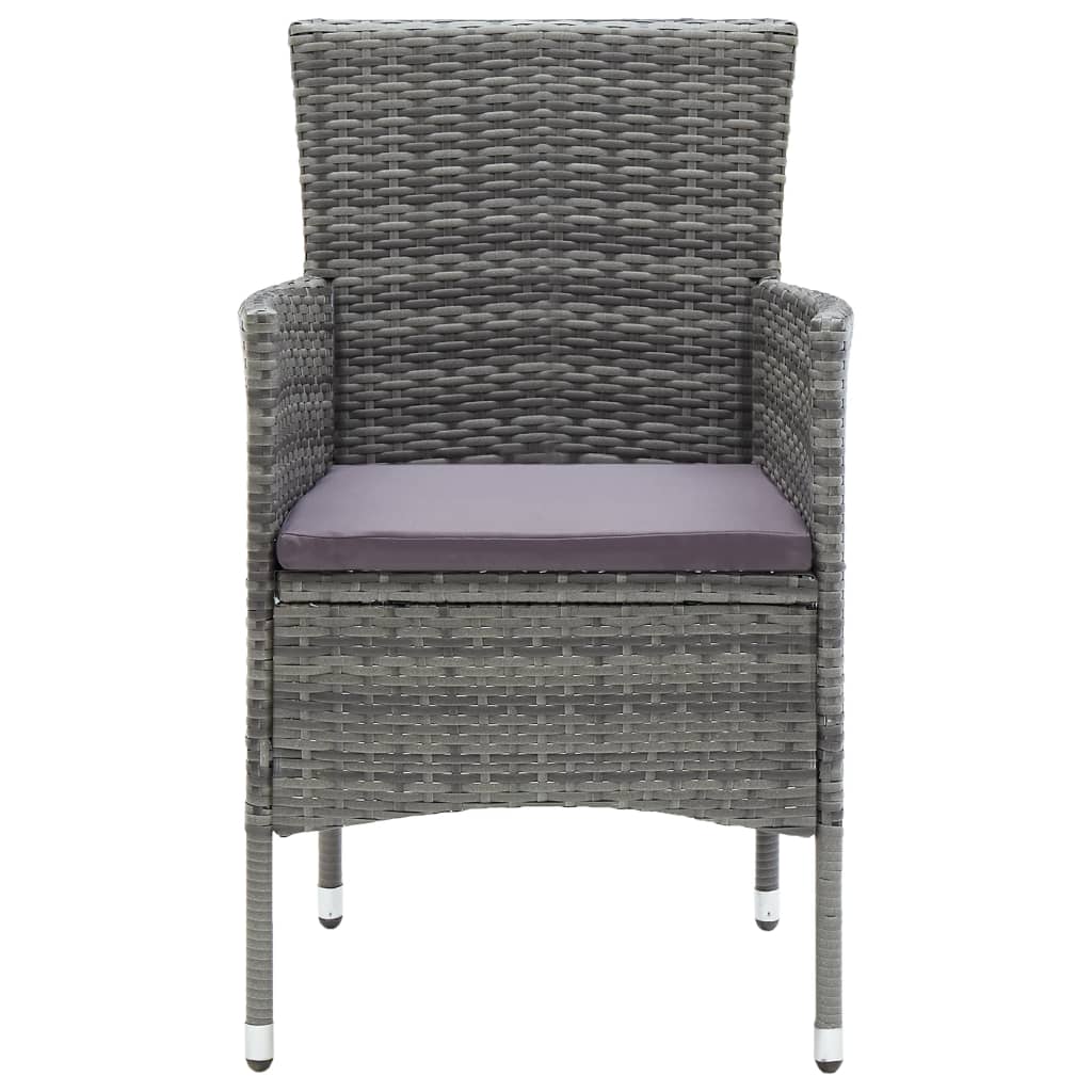 5-delige Tuinset poly rattan en glas grijs is nu te koop bij PeponiXL, paradijselijk wonen!
