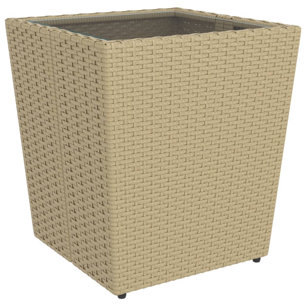 5-delige Bistroset poly rattan en gehard glas beige is nu te koop bij PeponiXL, paradijselijk wonen!