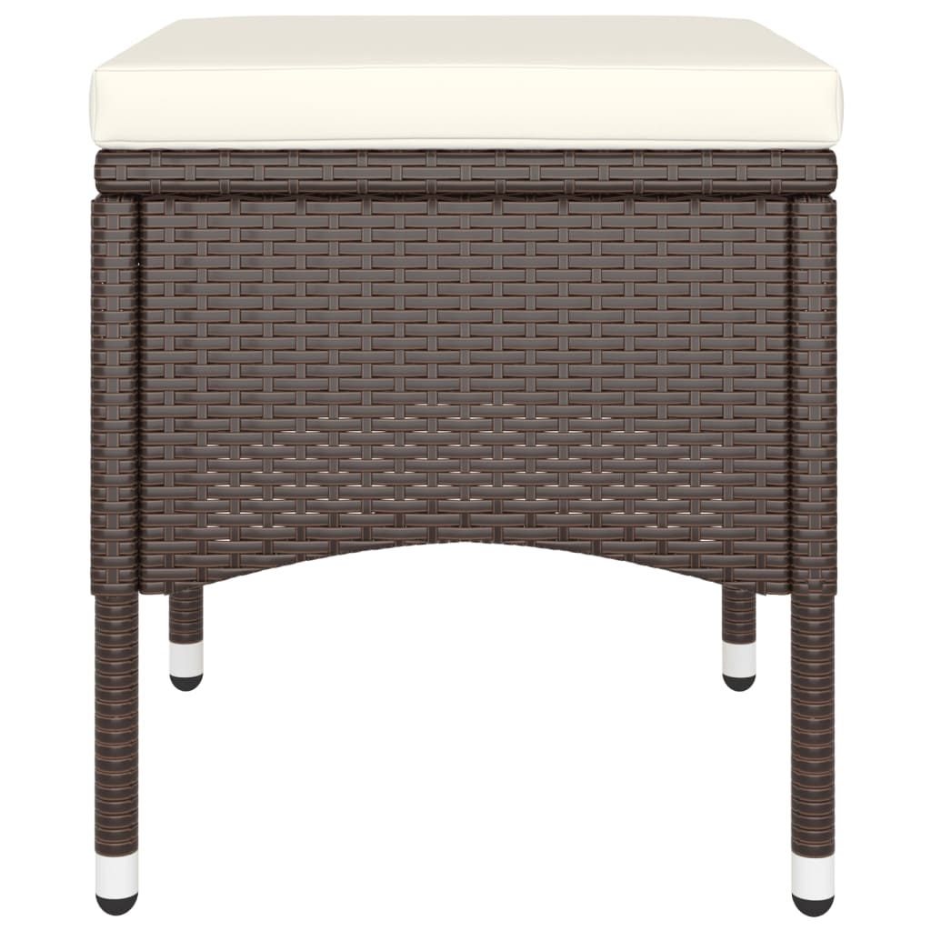 5-delige Bistroset poly rattan en gehard glas bruin is nu te koop bij PeponiXL, paradijselijk wonen!