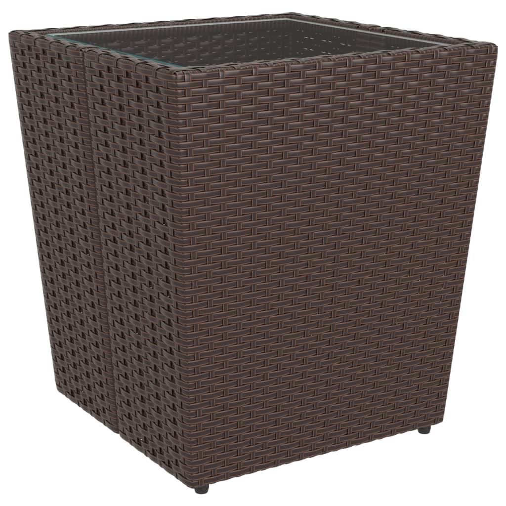 5-delige Bistroset poly rattan en gehard glas bruin is nu te koop bij PeponiXL, paradijselijk wonen!