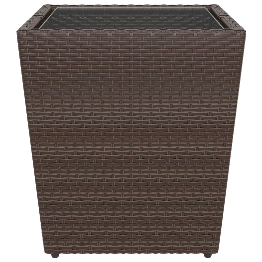 5-delige Bistroset poly rattan en gehard glas bruin is nu te koop bij PeponiXL, paradijselijk wonen!