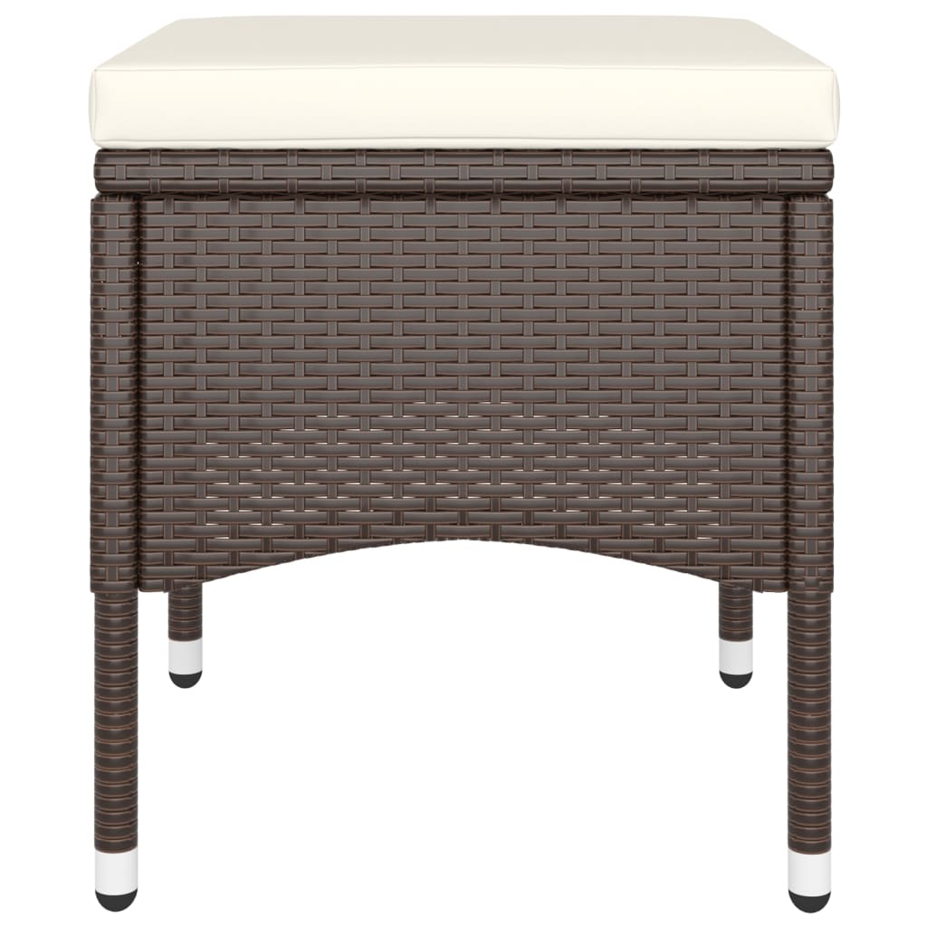 5-delige Bistroset poly rattan en gehard glas bruin is nu te koop bij PeponiXL, paradijselijk wonen!
