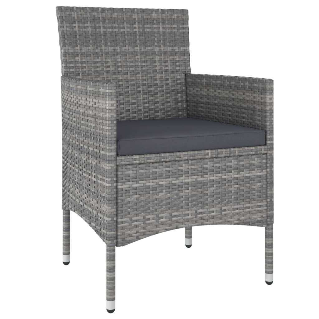 5-delige Loungeset poly rattan grijs is nu te koop bij PeponiXL, paradijselijk wonen!