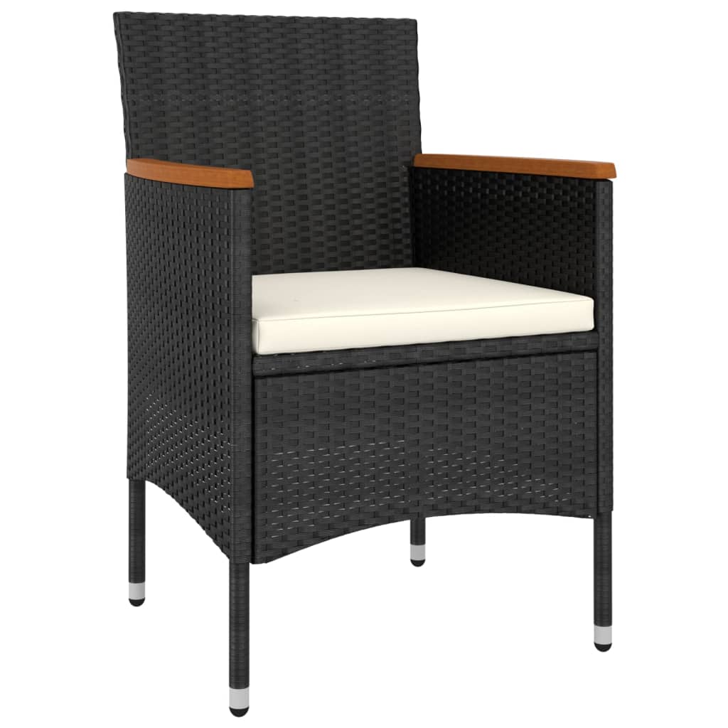5-delige Loungeset poly rattan zwart is nu te koop bij PeponiXL, paradijselijk wonen!