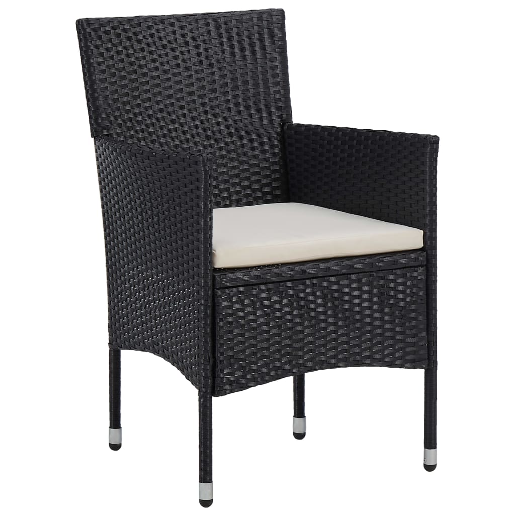 3-delige Tuinset poly rattan zwart is nu te koop bij PeponiXL, paradijselijk wonen!