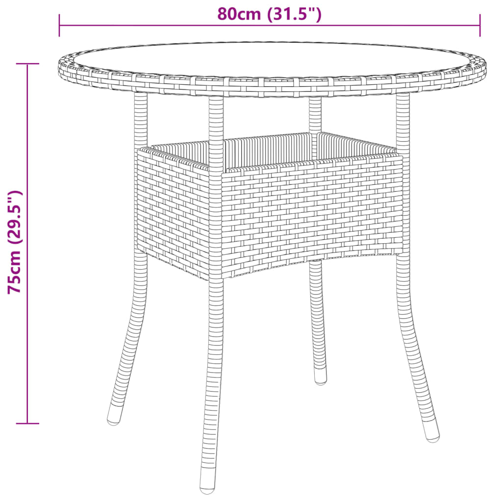 5-delige Tuinset poly rattan zwart is nu te koop bij PeponiXL, paradijselijk wonen!
