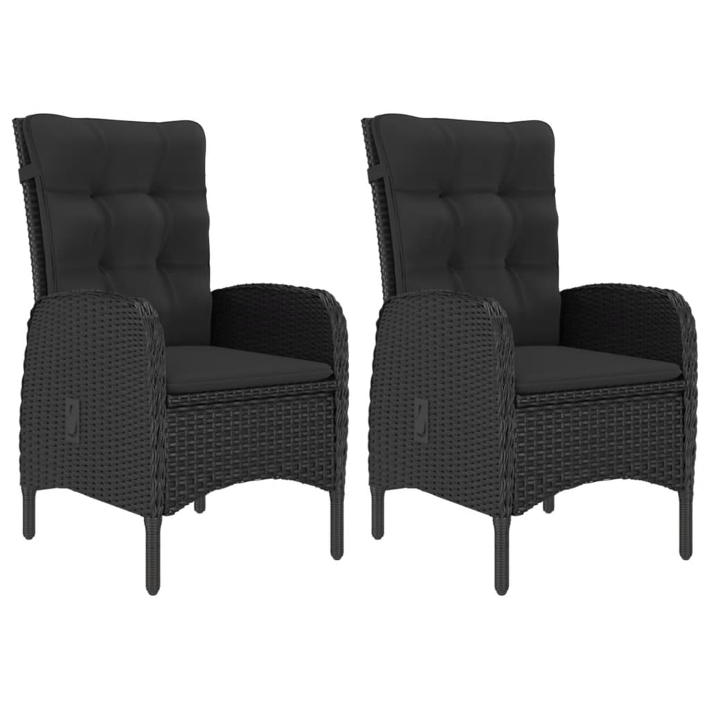 3-delige Tuinset poly rattan en acaciahout zwart is nu te koop bij PeponiXL, paradijselijk wonen!