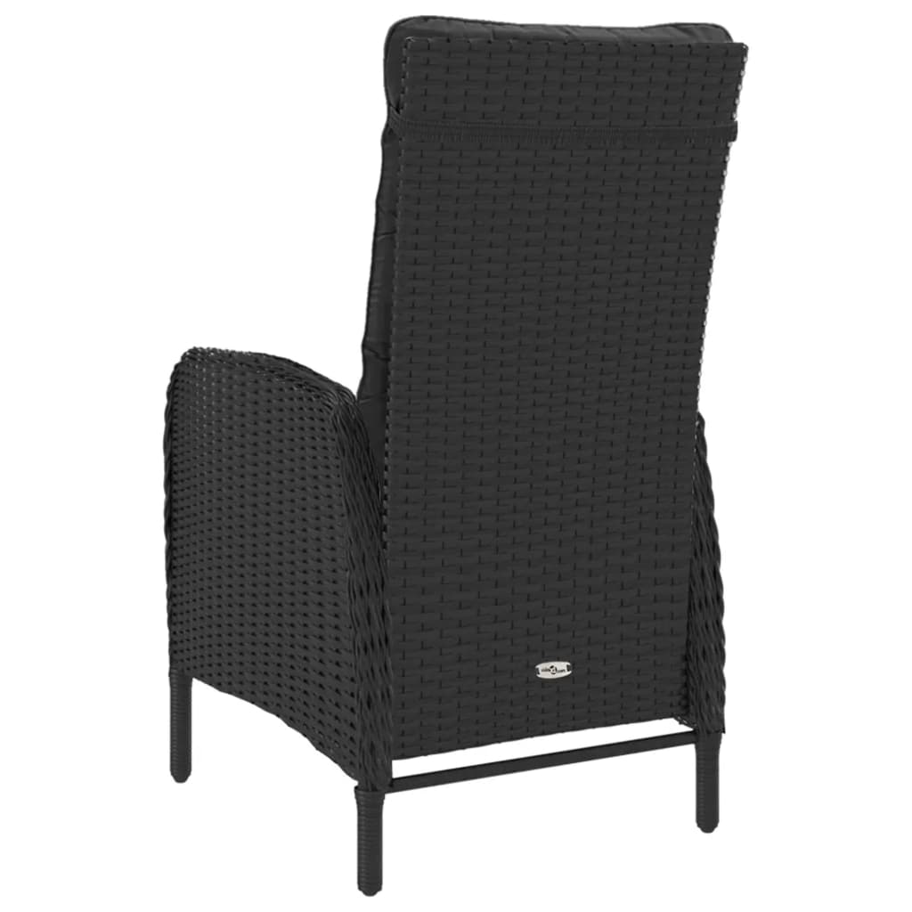 3-delige Tuinset poly rattan en acaciahout zwart is nu te koop bij PeponiXL, paradijselijk wonen!