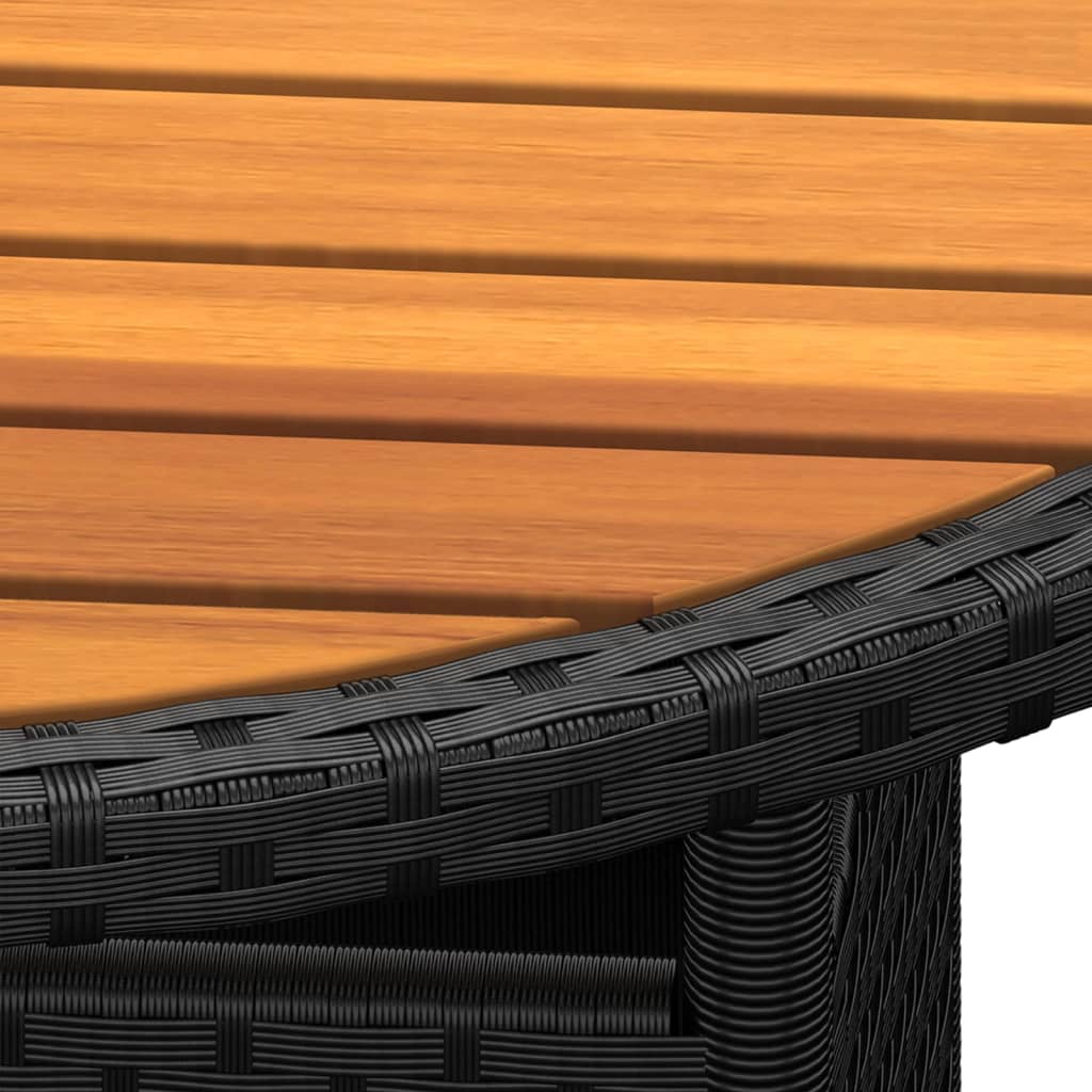 3-delige Bistroset poly rattan zwart is nu te koop bij PeponiXL, paradijselijk wonen!