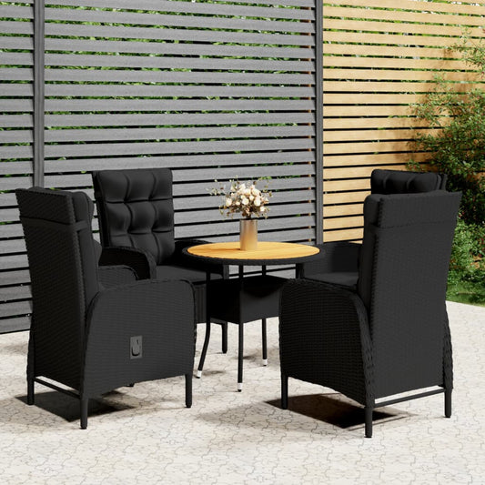 5-delige Tuinset poly rattan zwart is nu te koop bij PeponiXL, paradijselijk wonen!