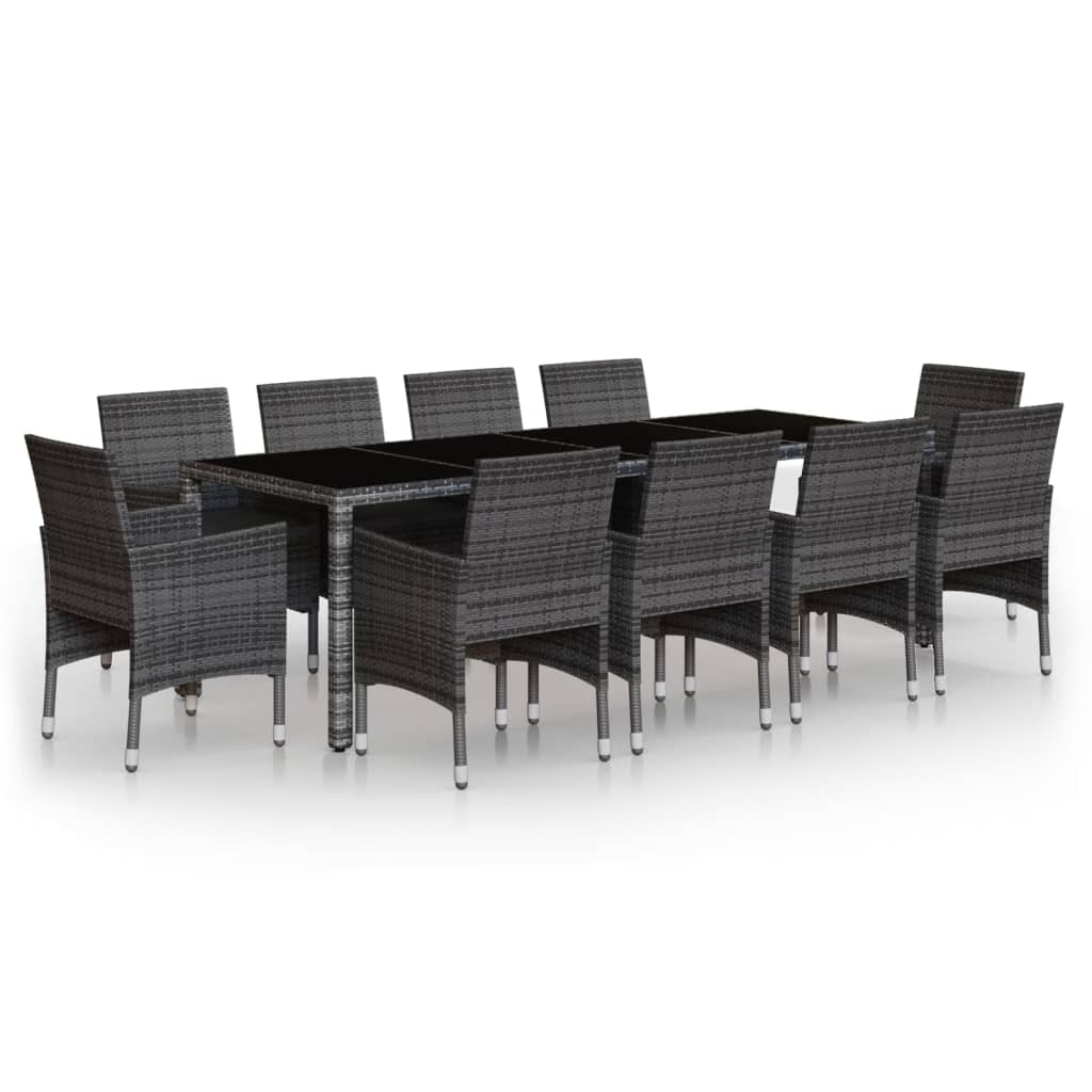 11-delige Tuinset poly rattan grijs is nu te koop bij PeponiXL, paradijselijk wonen!
