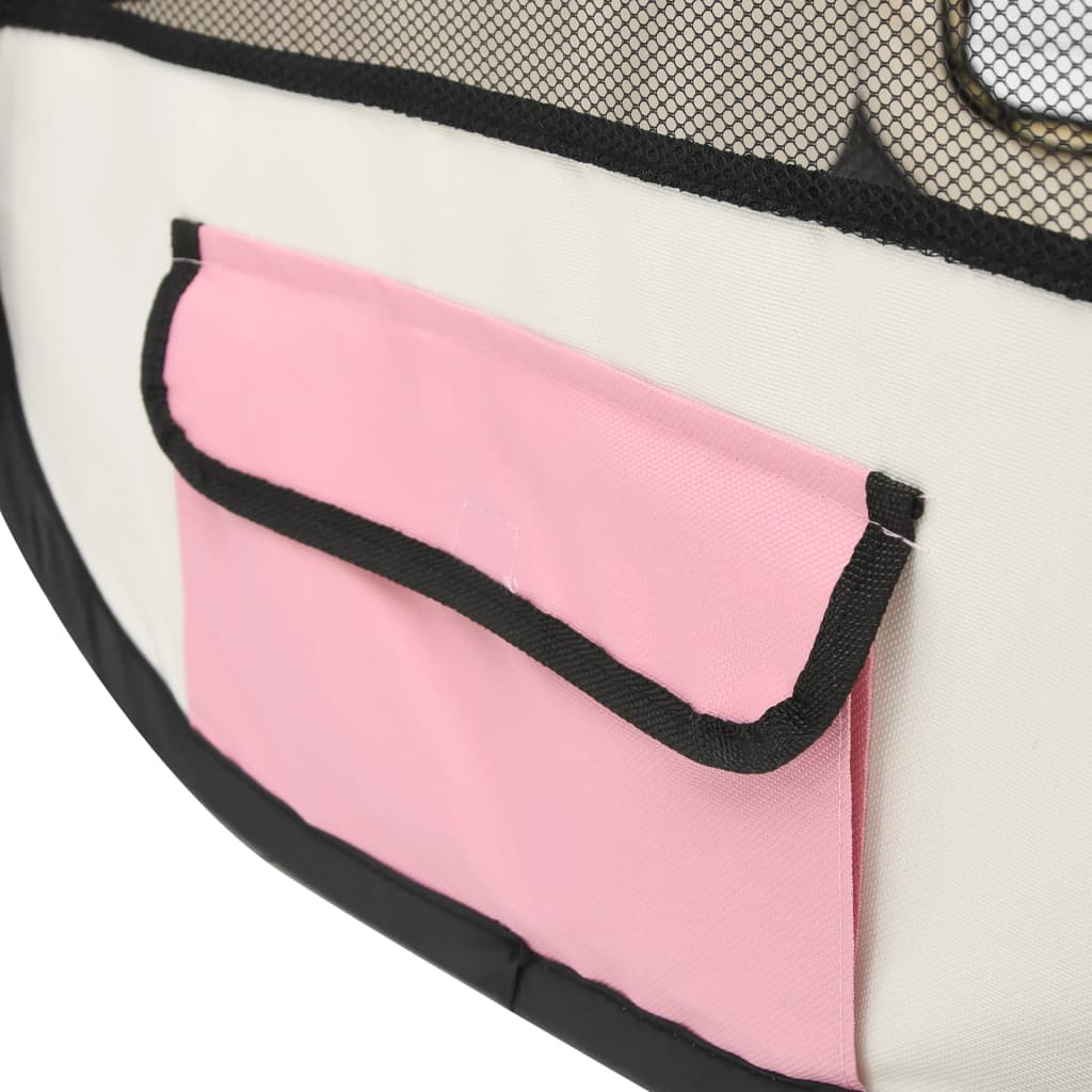 Hondenren inklapbaar met draagtas 145x145x61 cm roze is nu te koop bij PeponiXL, paradijselijk wonen!