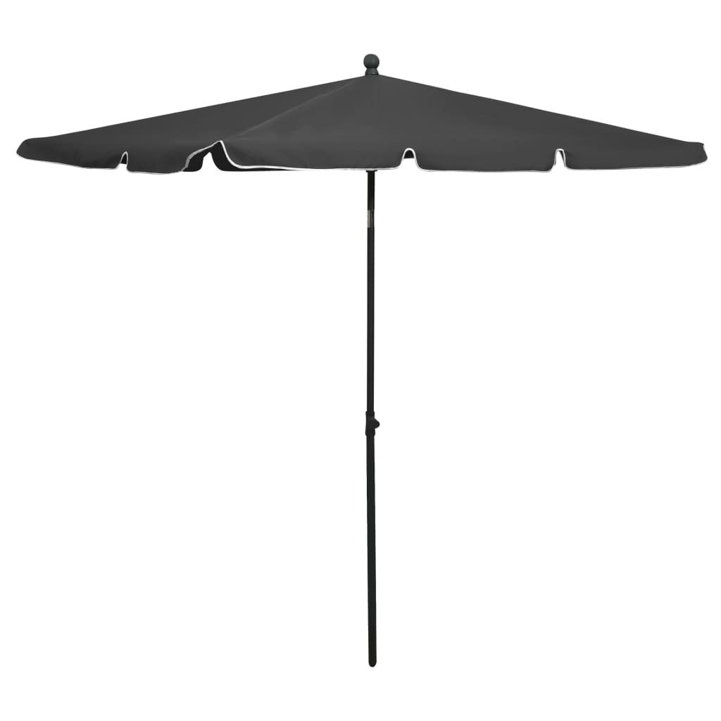 Parasol met paal 210x140 cm antracietkleurig is nu te koop bij PeponiXL, paradijselijk wonen!