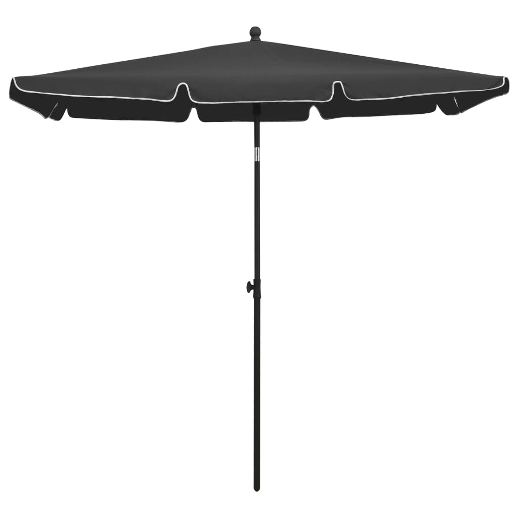 Parasol met paal 210x140 cm antracietkleurig is nu te koop bij PeponiXL, paradijselijk wonen!