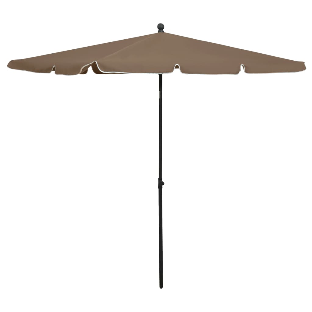 Parasol met paal 210x140 cm taupe is nu te koop bij PeponiXL, paradijselijk wonen!