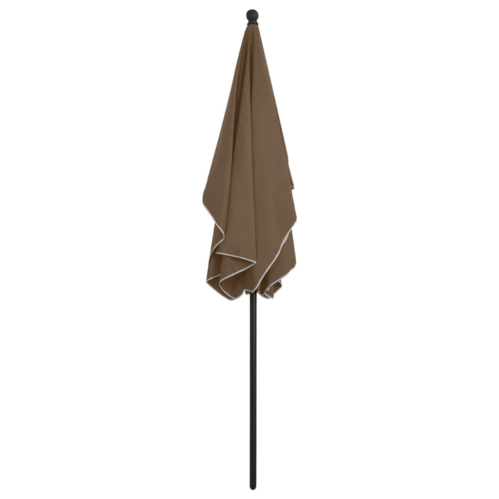 Parasol met paal 210x140 cm taupe is nu te koop bij PeponiXL, paradijselijk wonen!