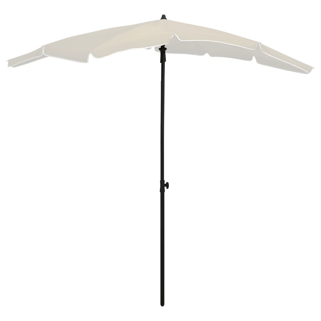 Parasol met paal 200x130 cm zandkleurig is nu te koop bij PeponiXL, paradijselijk wonen!