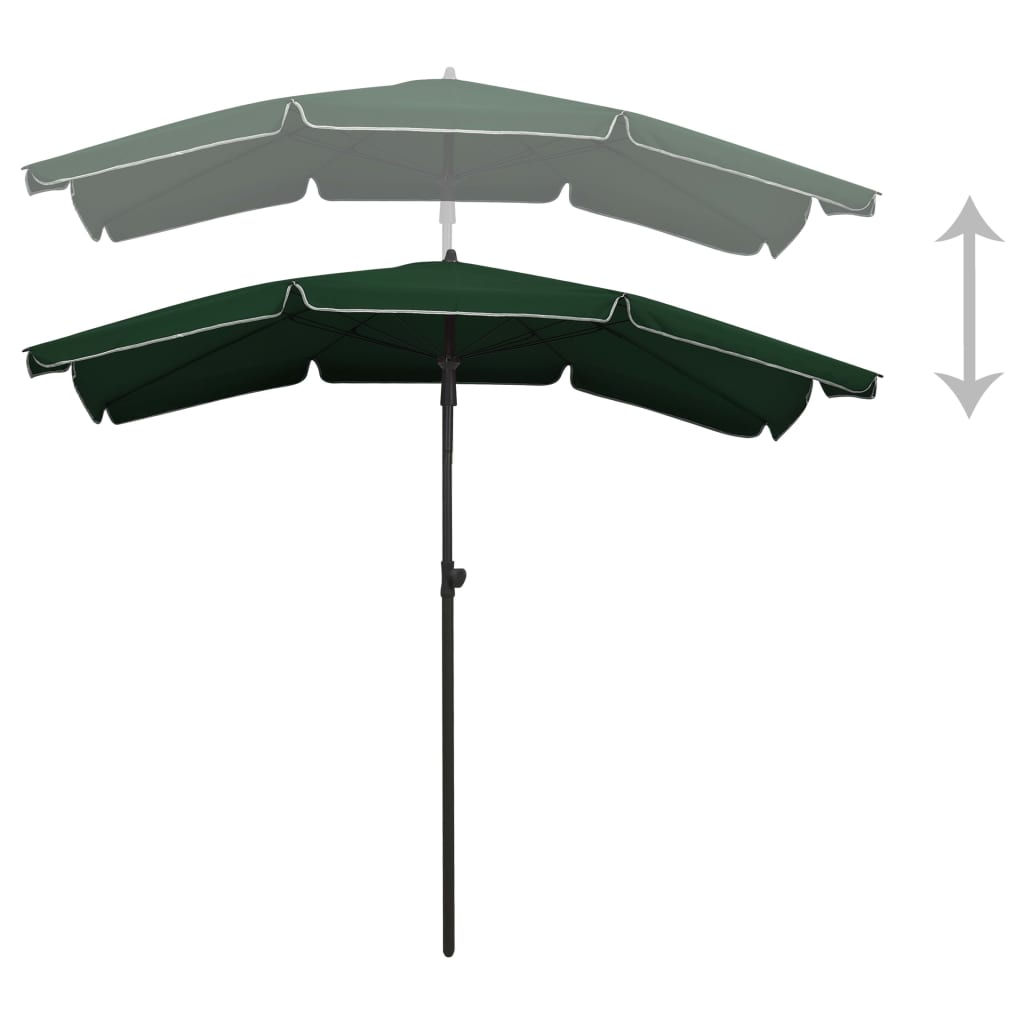 Parasol met paal 200x130 cm groen is nu te koop bij PeponiXL, paradijselijk wonen!
