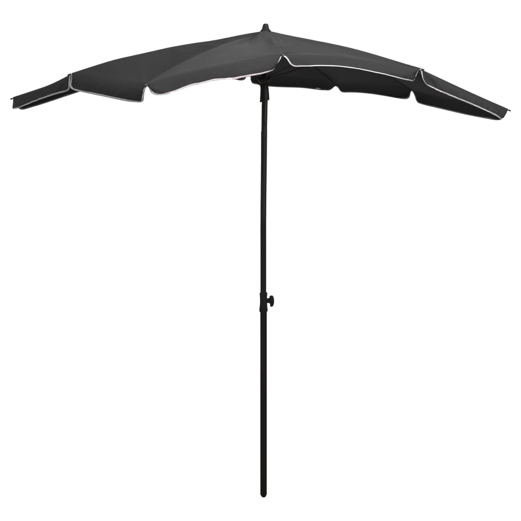 Parasol met paal 200x130 cm antracietkleurig is nu te koop bij PeponiXL, paradijselijk wonen!