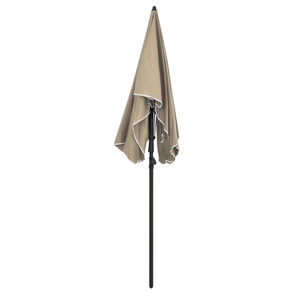 Parasol met paal 200x130 cm taupe is nu te koop bij PeponiXL, paradijselijk wonen!