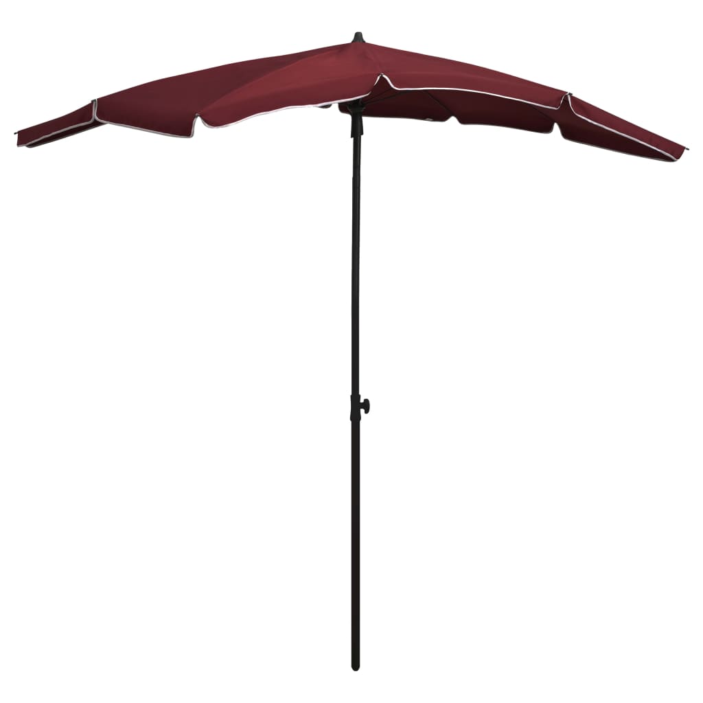 Parasol met paal 200x130 cm bordeauxrood is nu te koop bij PeponiXL, paradijselijk wonen!