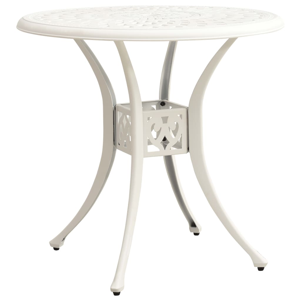 Tuintafel 78x78x72 cm gietaluminium wit is nu te koop bij PeponiXL, paradijselijk wonen!