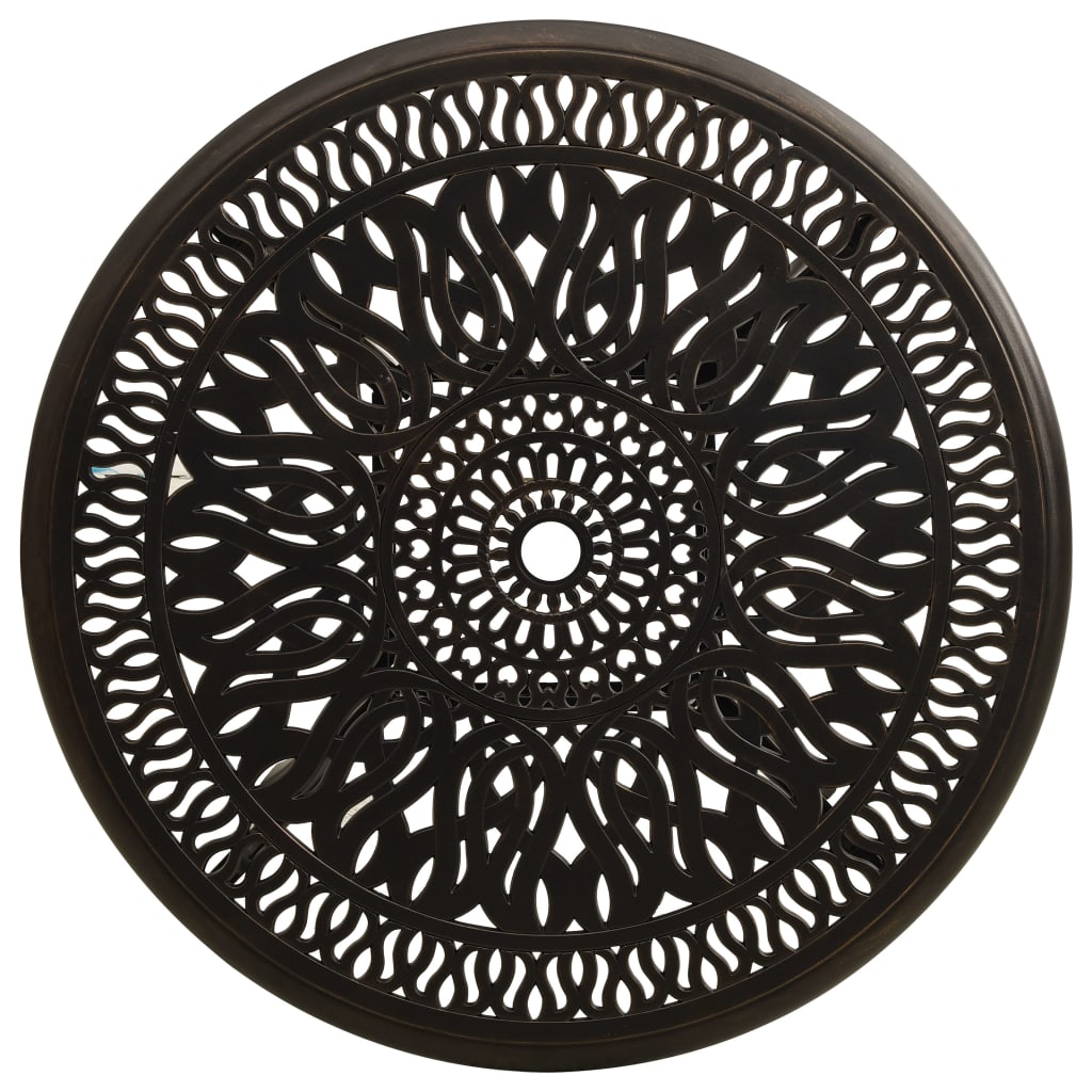 Tuintafel 90x90x74 cm gietaluminium bronskleurig is nu te koop bij PeponiXL, paradijselijk wonen!