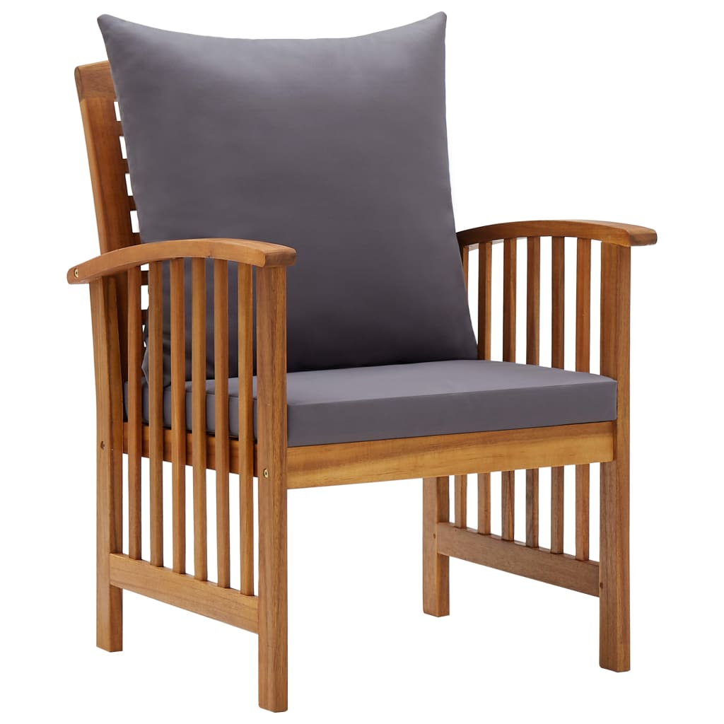 4-delige Loungeset met kussens massief acaciahout is nu te koop bij PeponiXL, paradijselijk wonen!