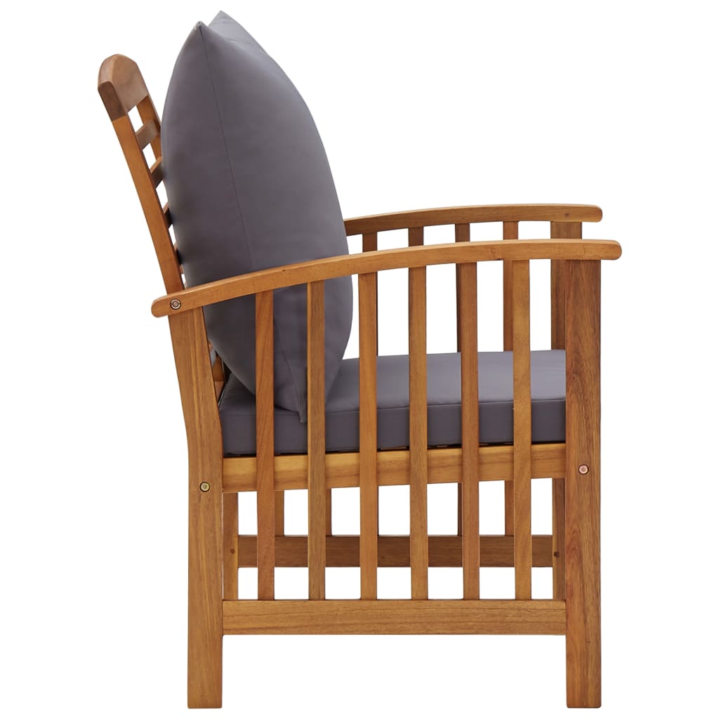4-delige Loungeset met kussens massief acaciahout is nu te koop bij PeponiXL, paradijselijk wonen!