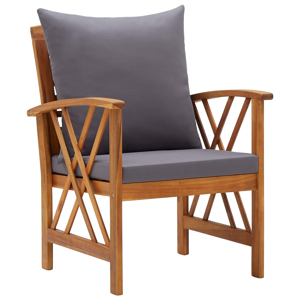 5-delige Loungeset met kussens massief acaciahout is nu te koop bij PeponiXL, paradijselijk wonen!