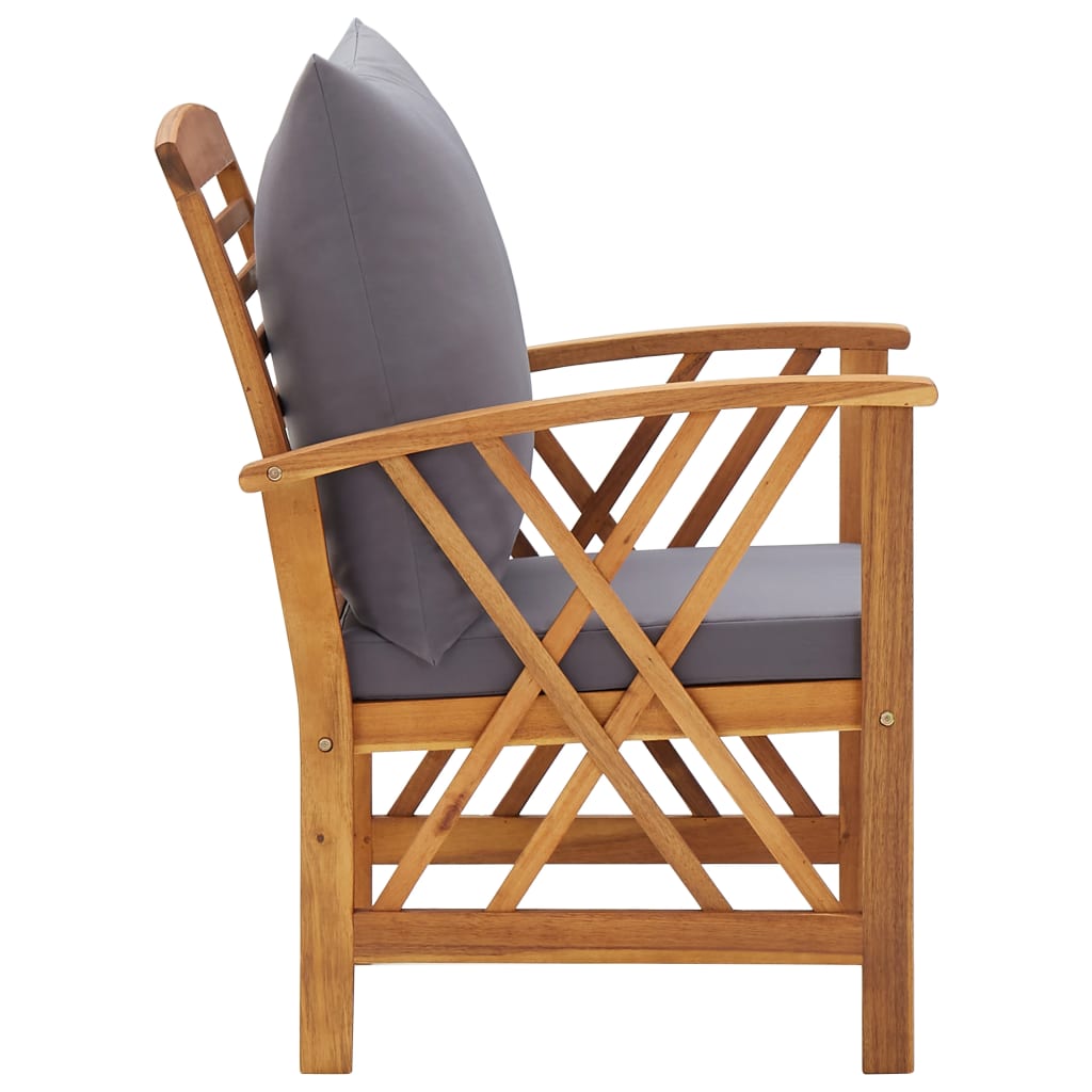5-delige Loungeset met kussens massief acaciahout is nu te koop bij PeponiXL, paradijselijk wonen!