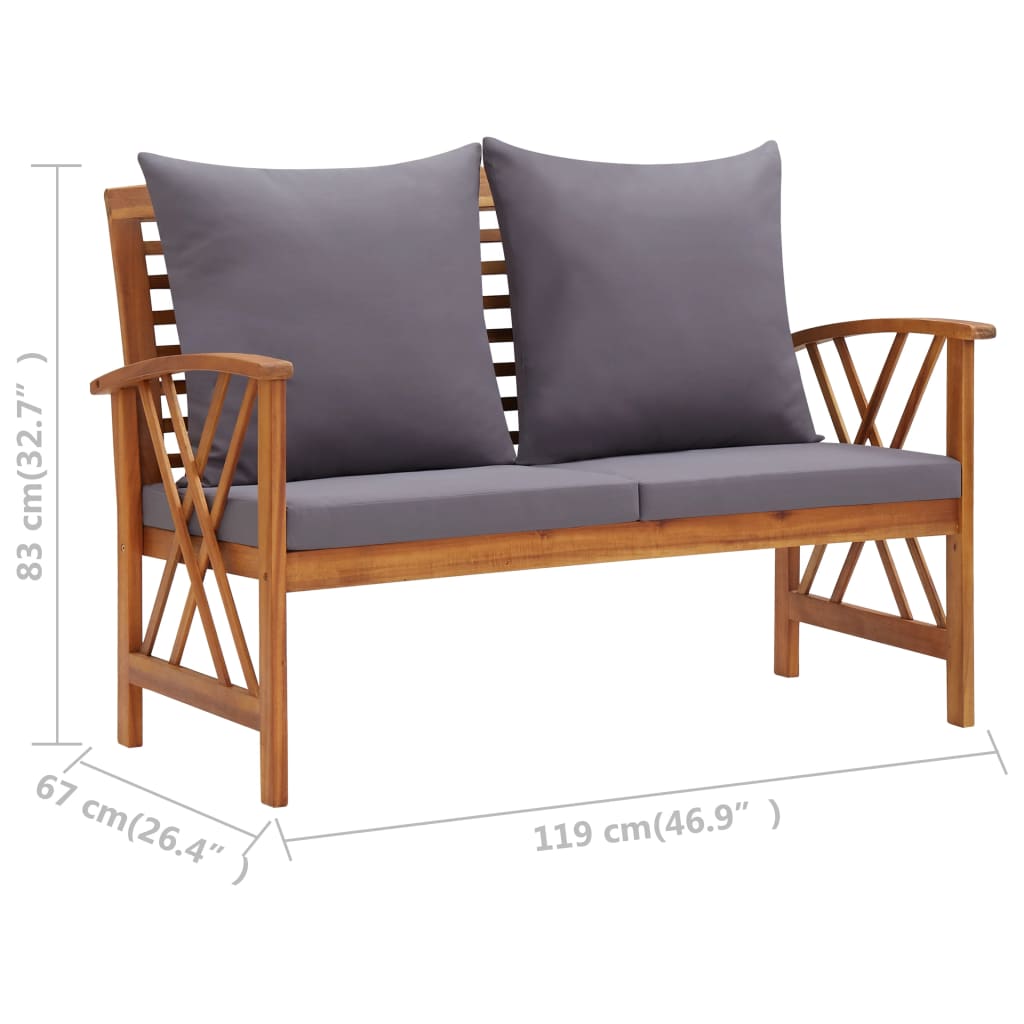 5-delige Loungeset met kussens massief acaciahout is nu te koop bij PeponiXL, paradijselijk wonen!