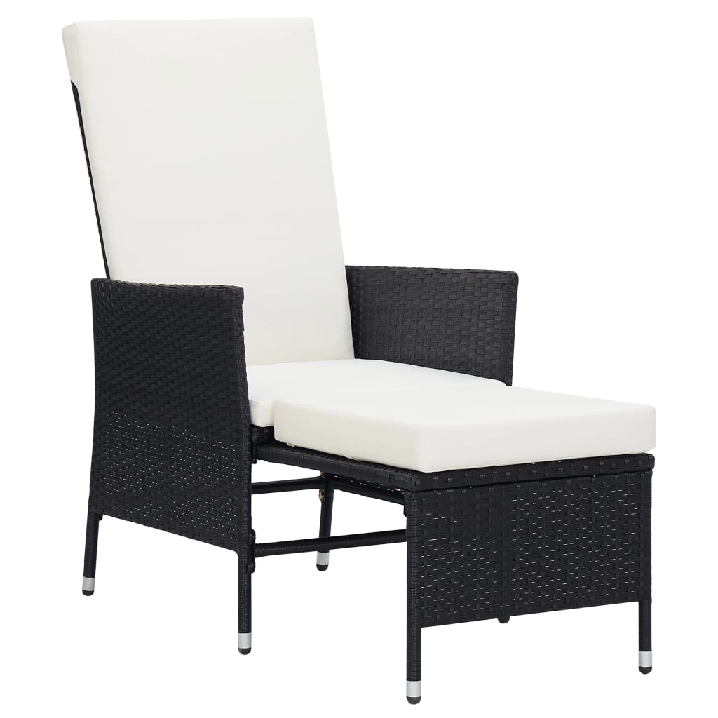 3-delige Loungeset met kussens poly rattan zwart is nu te koop bij PeponiXL, paradijselijk wonen!