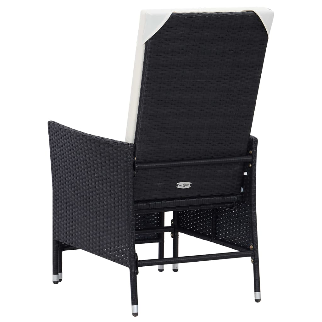 3-delige Loungeset met kussens poly rattan zwart is nu te koop bij PeponiXL, paradijselijk wonen!