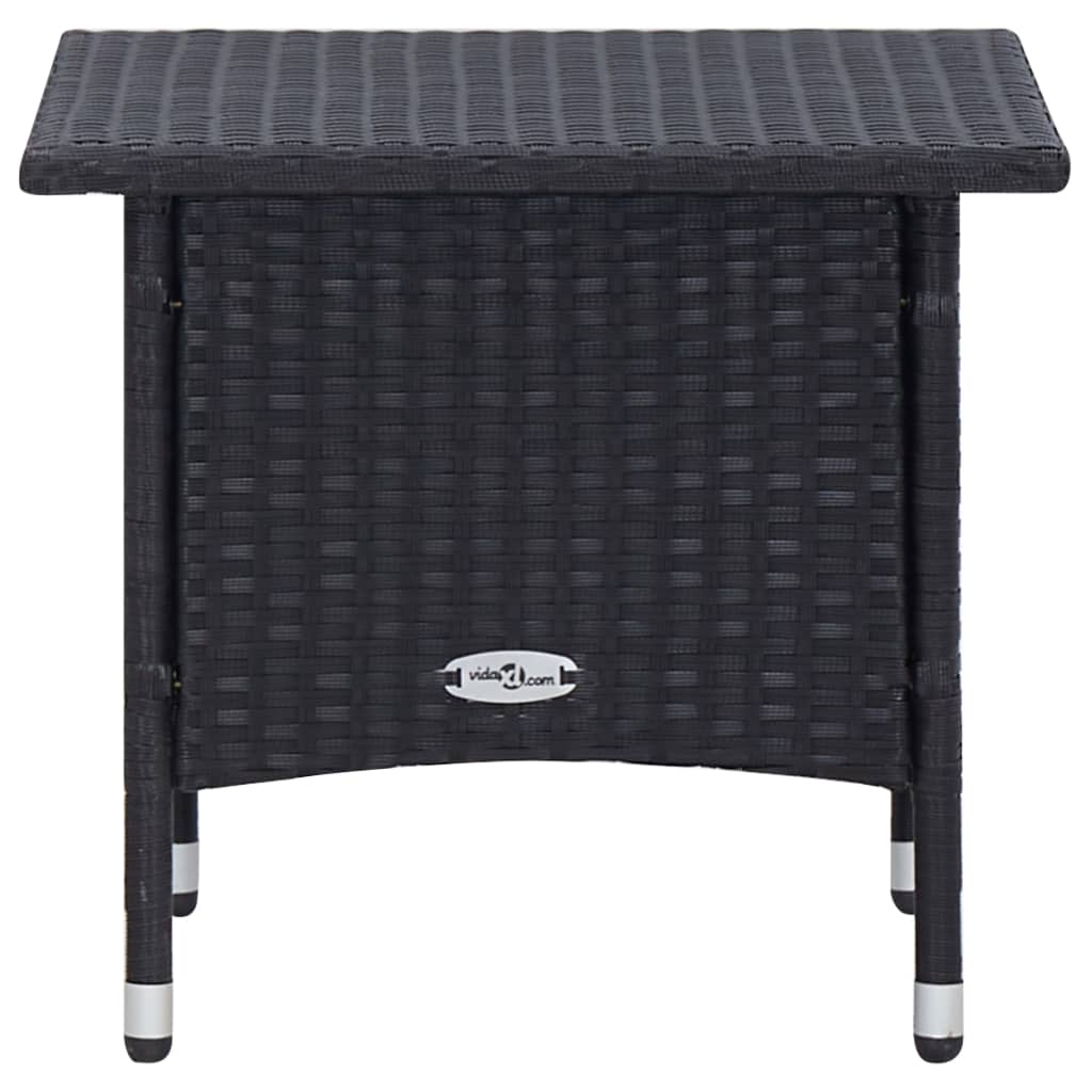 3-delige Loungeset met kussens poly rattan zwart is nu te koop bij PeponiXL, paradijselijk wonen!