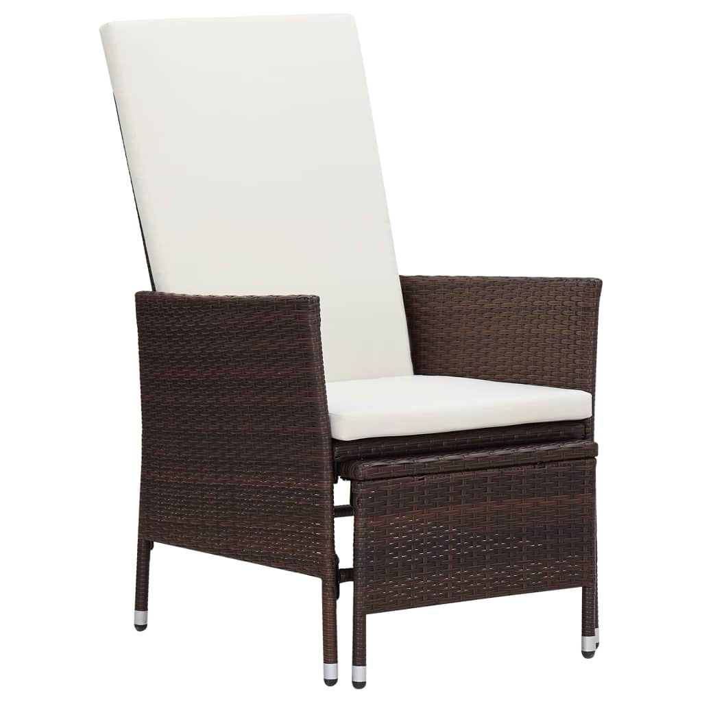 3-delige Loungeset met kussens poly rattan bruin is nu te koop bij PeponiXL, paradijselijk wonen!