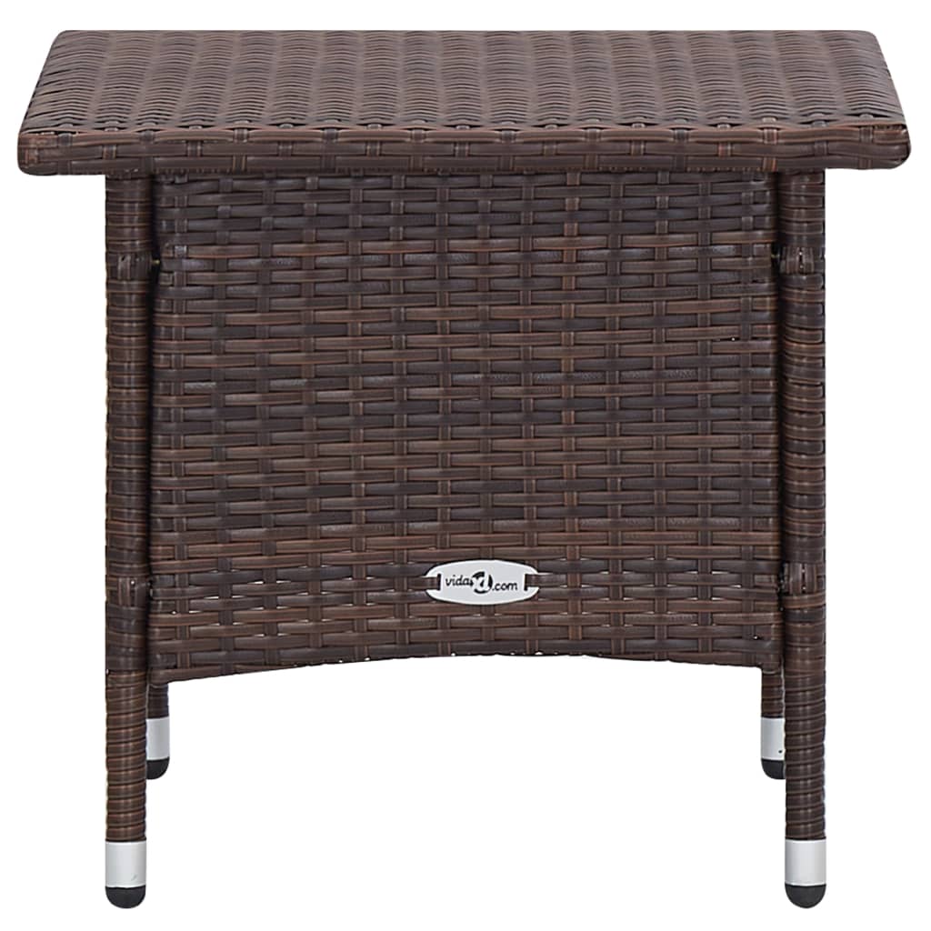 3-delige Loungeset met kussens poly rattan bruin is nu te koop bij PeponiXL, paradijselijk wonen!